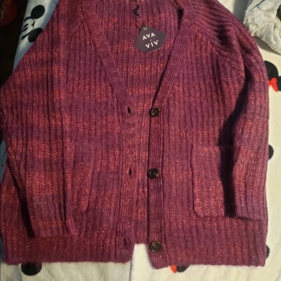 NWT Ava & Viv Women’s Cardigan 1X - Picture 1 of 3